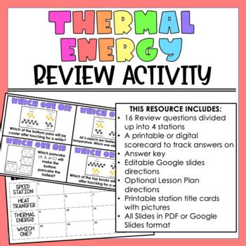 Thermal Energy Review And Answers Reader