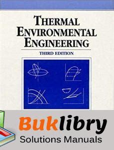Thermal Environmental Engineering 3rd Edition Solution Manual Epub