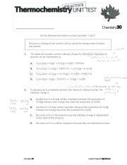 Thermochemistry Practice Test A Answers Reader