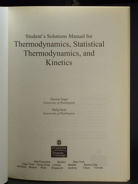 Thermodynamics Engel Reid Solutions Epub