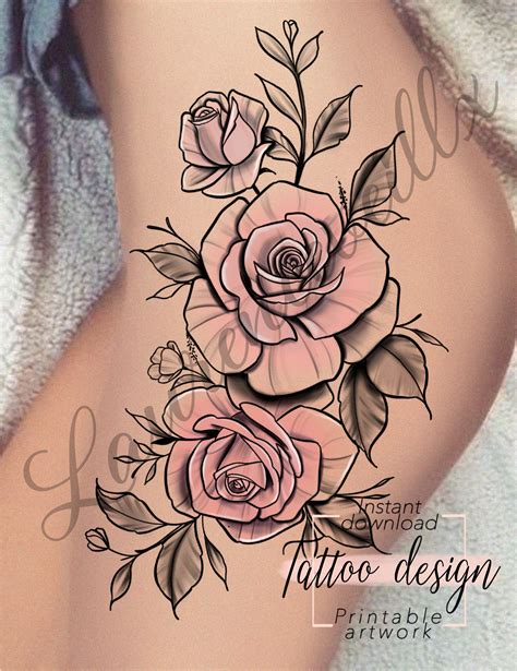 Thigh Tattoo Templates