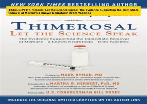 Thimerosal Let the Science Speak The Evidence Supporting the Immediate Removal of Mercury a Known Neurotoxin from Vaccines PDF