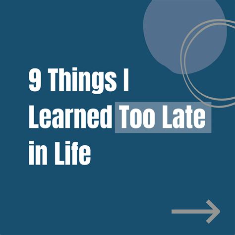 Things I Learned After It Was Too Late Reader