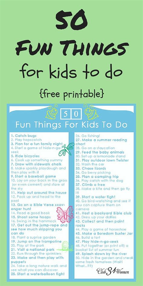 Things for Kids to Do