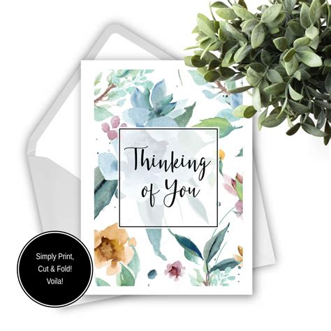 Thinking Of You Card Printable