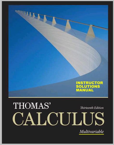 Thomas Calculus 11th Edition Solution Manual Pdf Epub