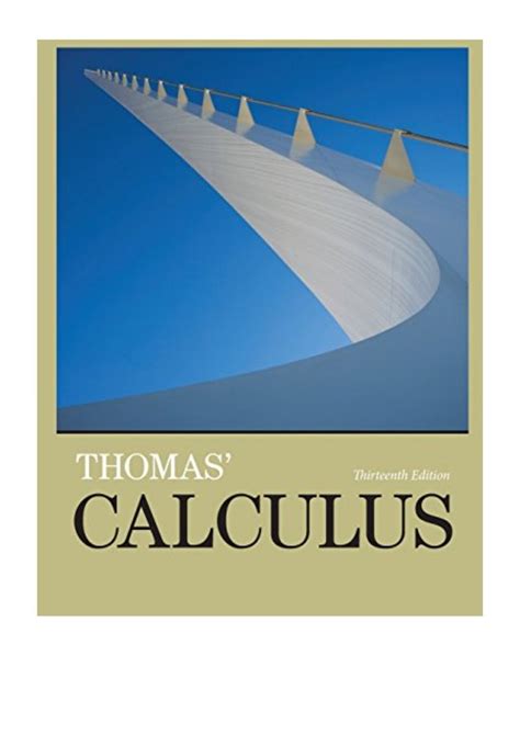 Thomas Calculus 13th Edition Pdf Doc