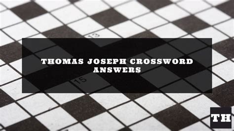 Thomas Joseph Crossword Puzzle Answers Epub