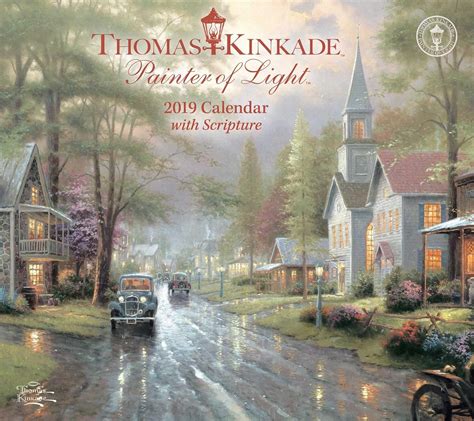 Thomas Kinkade Painter of Light with Scripture 2019 Deluxe Wall Calendar Doc