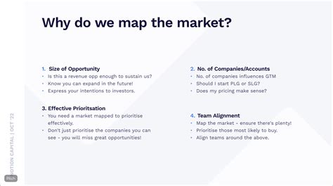 Thorough market mapping and candidate mapping: