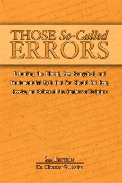 Those So-Called Errors Debunking the Liberal Doc