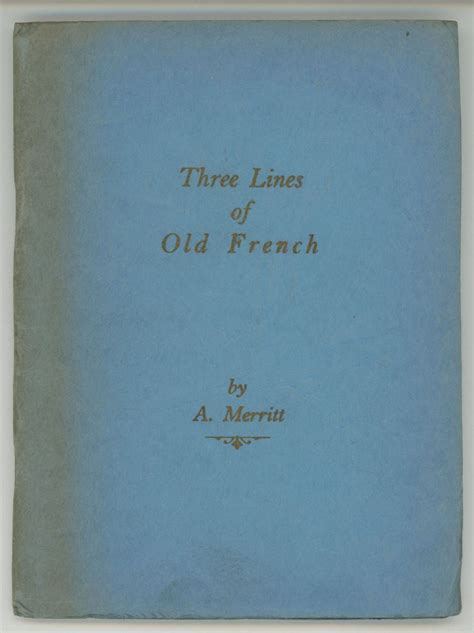 Three Lines of Old French Doc