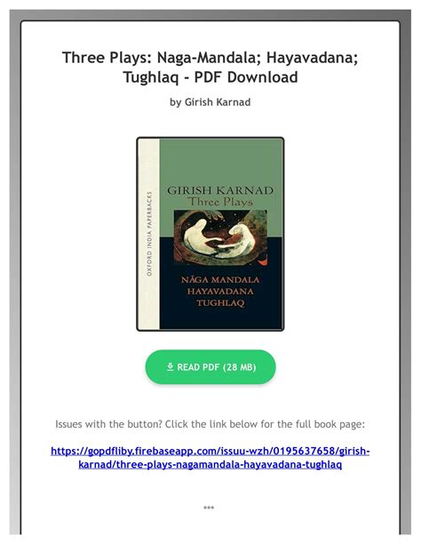 Three Plays: Naga-Mandala, Hayavadana, Tughlaq Ebook Doc