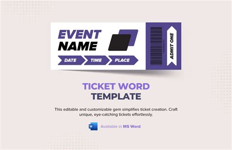 Ticket Template Word