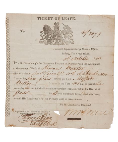 Ticket of Leave Doc