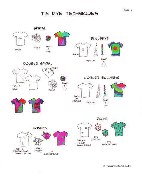 Tie Dye Patterns Printable