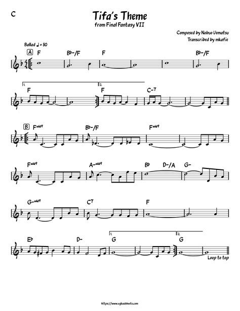 Tifa's Theme Sheet Music: The Ultimate Guide to Playing a Beloved Melody