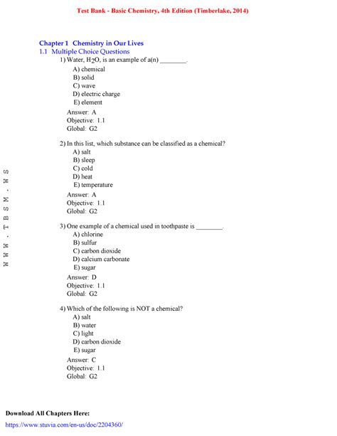 Timberlake Chemistry 4th Edition Answer Key Kindle Editon