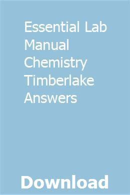 Timberlake Chemistry Lab Manual Answers Doc