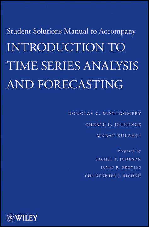 Time Series Analysis And Forecasting Manual Solution Reader