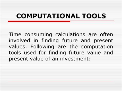 Time-consuming calculations: