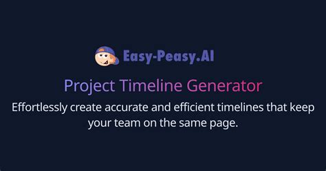 Timeline Generator AI Free: Supercharge Your Projects & Ideas