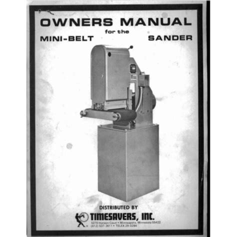 Timesaver Sander Manual Ebook Doc