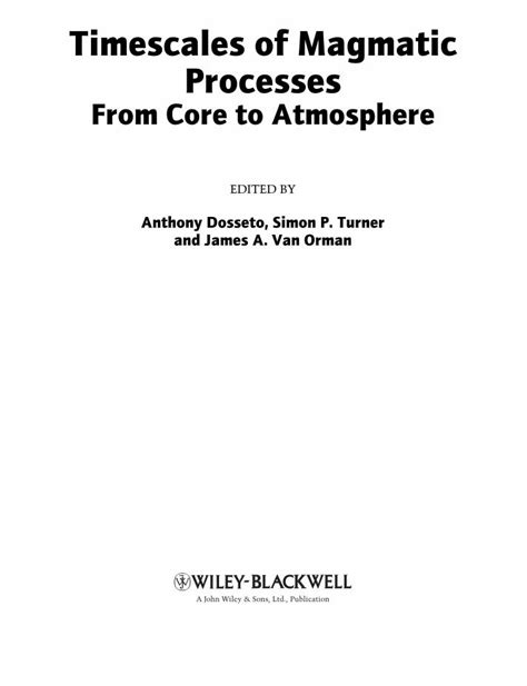 Timescales of Magmatic Processes From Core to Atmosphere Doc