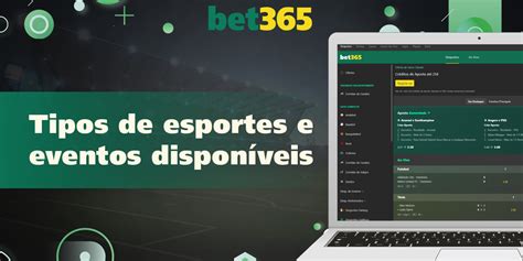 Tipos de apostas disponíveis no Bet365