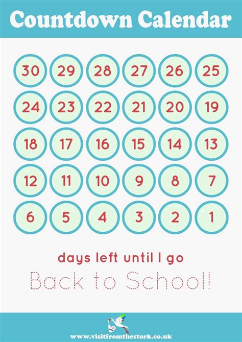 Tips for Counting Down the Days