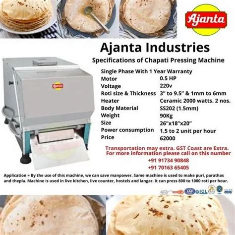 Tired of Rolling Chapatis?  Chapati Making Machine Price Won't Break the Bank!