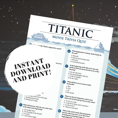 Titanic Movie Trivia And Answers Doc