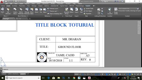 Title Block Template Autocad