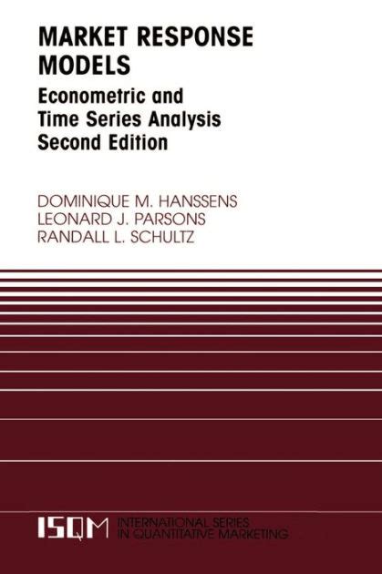 Title Market Response Models Econometric and Time Series Analysis 2nd Edition Reader