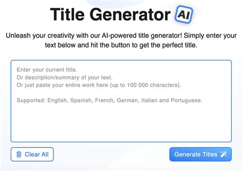 Title Page Generator AI: Unleash 10,000+ Captivating Titles!