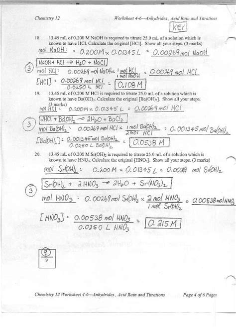 Titration Practice Answer Key Reader