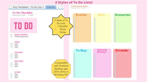 To Do List Template Onenote