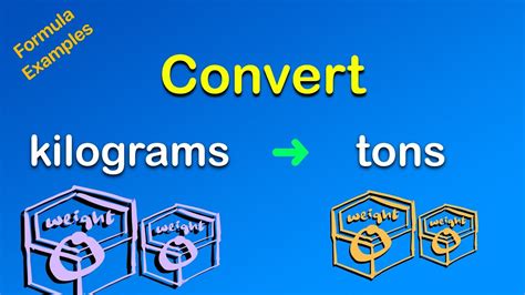 To convert kilograms to tons: