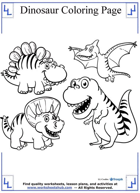 Toddler Coloring Book Friendly Dinosaur