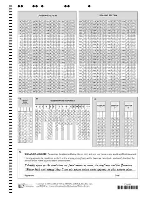 Toeic Answer Sheet Reader