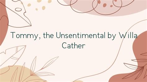 Tommy the Unsentimental Epub