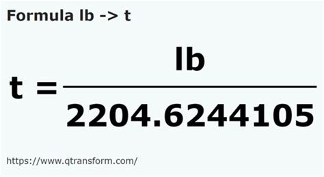 Tonelada Libras: The Conversion Equation