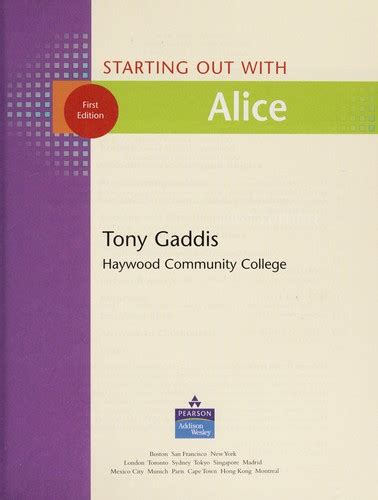 Tony Gaddis Starting Out with Alice Paperback Revised Ed 2012 Edition PDF