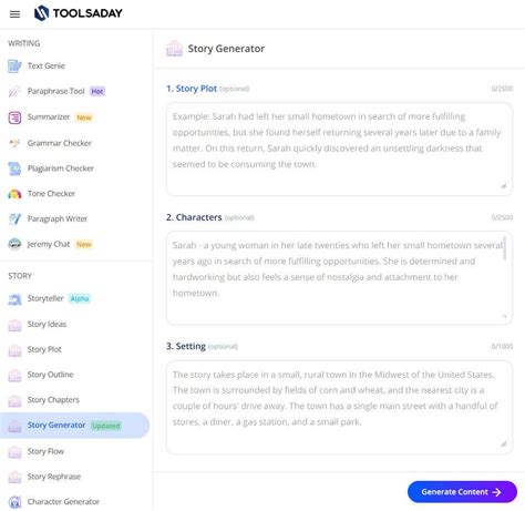 Toolsaday AI Story Generator: Unlock Your Creative Potential