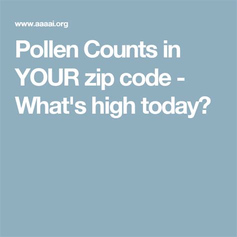 Top 50 Allergens in Your Zip Code