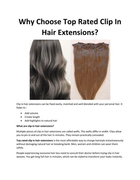 Top 50 Rated Hair Extensions with Clips