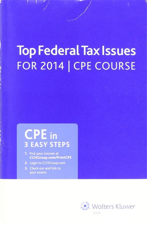 Top Federal Tax Issues For 2014 Cpe Course Cch Ebook Epub