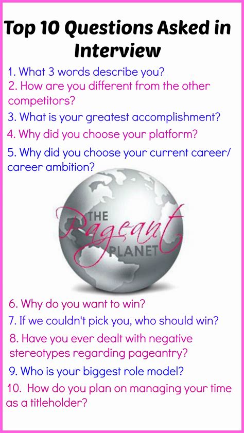 Top Pageant Questions And Answers Kindle Editon