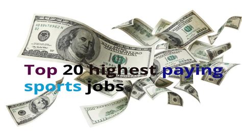 Top Paying Sports Jobs: A Comprehensive Guide