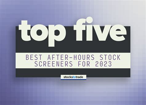 Top Stocks to Consider After Hours